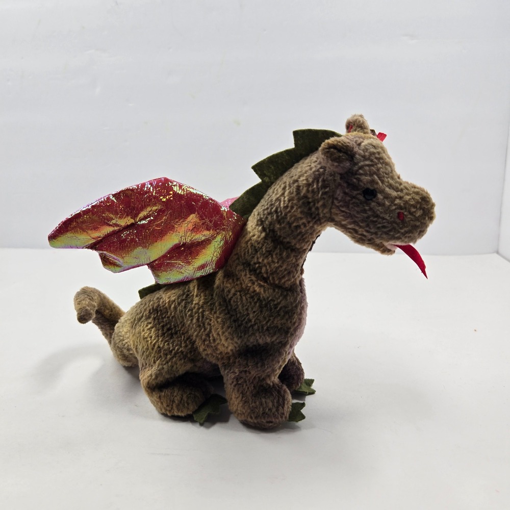 Ty Beanie Baby Scorch the Dragon 1998 Brown Iridescent Wings Plush Toy 4210